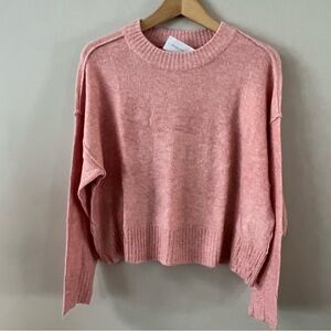 American eagle Super soft cropped crew neck sweater Ladies size small Pink